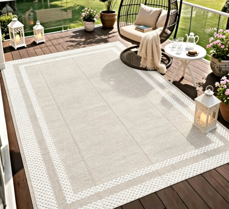 Outdoor Carpets Reversible Plastic Straw Patio Rugs Woven Carpets Family Picnic Mats Home Decoration