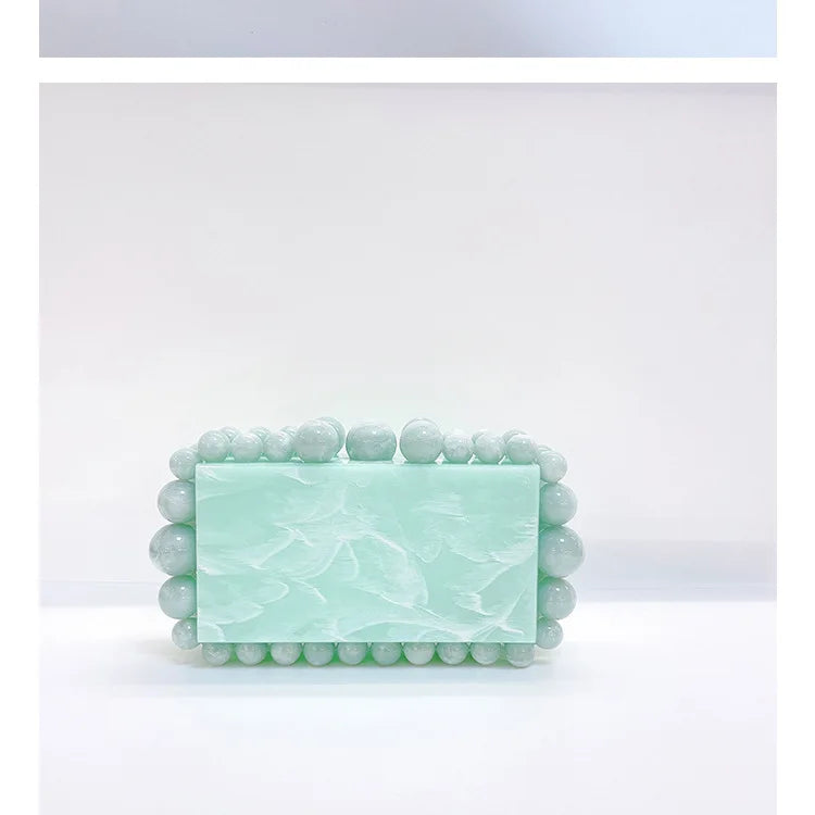Luxury Design Shoulder Crossbody Bag Fashion New Evening Clutch Bag Ladies Handbag Acrylic Transparent Small Square Bag Female