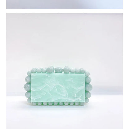 Luxury Design Shoulder Crossbody Bag Fashion New Evening Clutch Bag Ladies Handbag Acrylic Transparent Small Square Bag Female