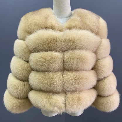 Winter Women's Cold Coat Top Fox Jackets For Women clothing Natural Real fox Fur Jacket Coats For Women Fur Jacket In Promotion
