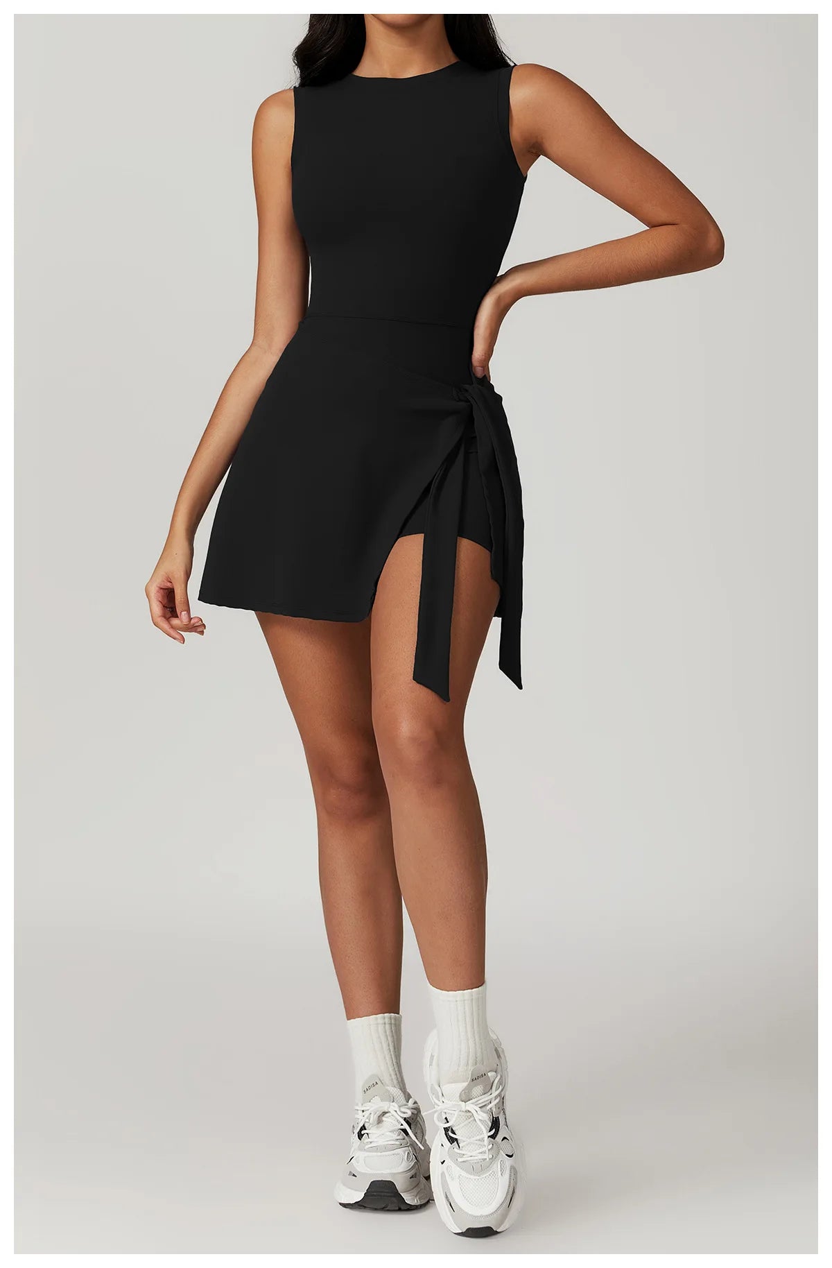 Romper Backless Set Long Sleeved Gym Sports Fitness Bodysuit Siamese Sportswear Women Clothes Jumpsuit Skirt Playsuit Yoga Suit
