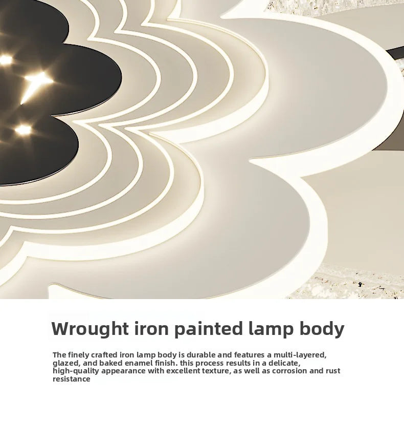 New Model Living Room Starlight Ceiling Lamp - Round Design Luxurious And High-End Modern And Minimalist Style Whirlwind Effect