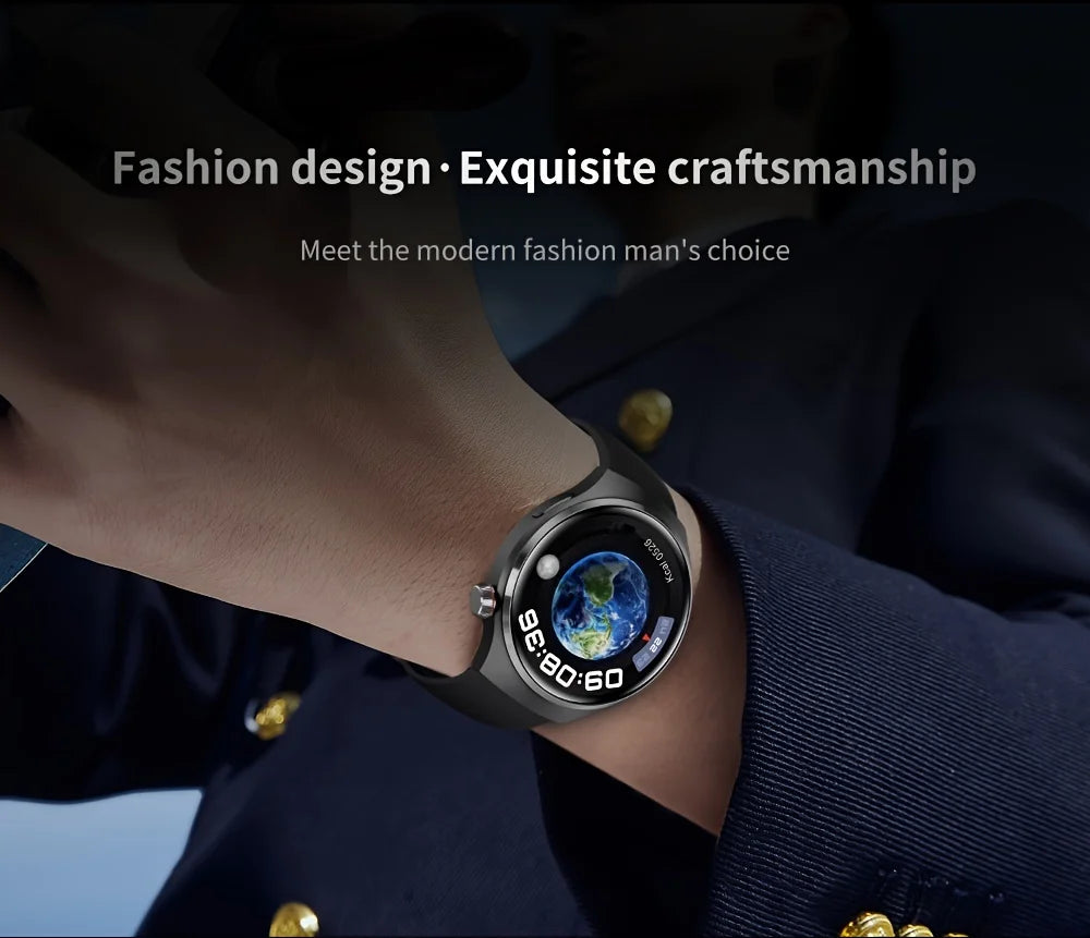 LAXASFIT 1.52" HD Smart Watch Game Dial Dynamic Dial Bluetooth Call Voice Assistant Fitness Tracker Wireless Charging