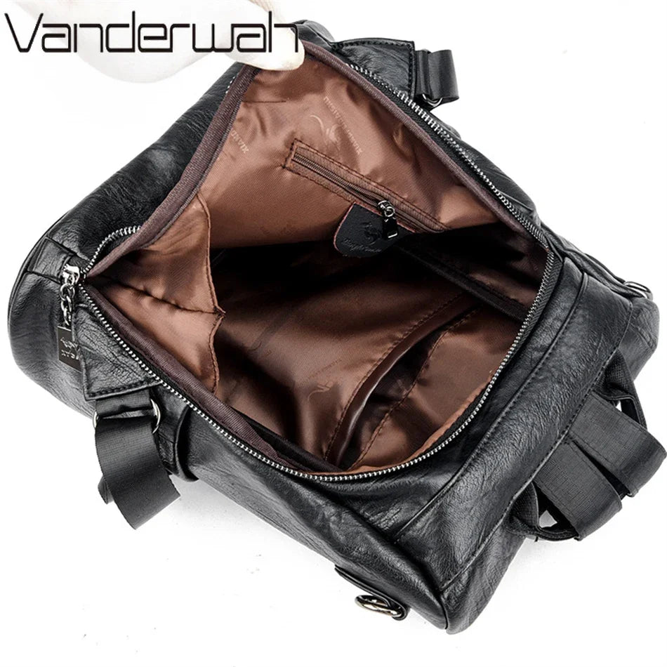 Women's Crocodile Pattern Backpack Leather School Bookbags for Girls Bagpack Large Capacity Designer Travel Rucksack Mochilas