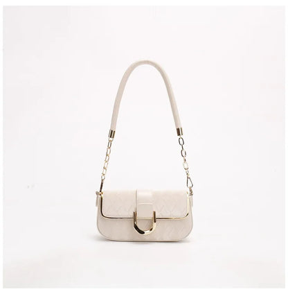 Sweet Pu Leather Women's Shoulder Bag Fashion Design Chain Ladies Underarm Bags Simple Square Female Handbags Crossbody Bag