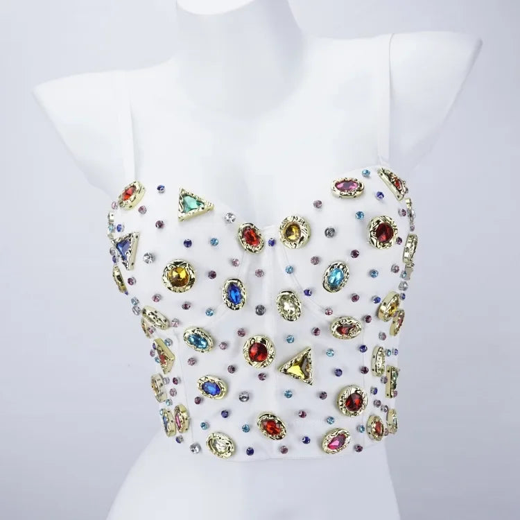 Sexy Party Corset Tops Woman Tank Streetwear Camis Bustier Fashion y2k Crop Top Women Clothes Summer Club Shirt Ladies Bra Blusa