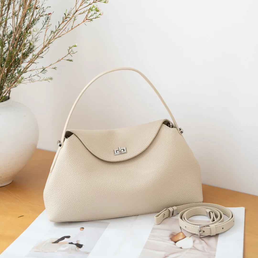 Women's Genuine Grade Leather Handbag Luxury Designer Brand Ladies Cowhide Shoulder Crossbody Bags for Woman High Quality New