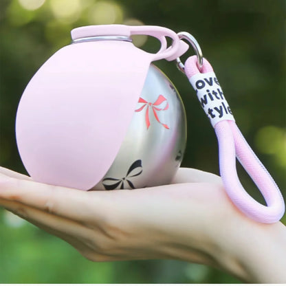 2-in-1 Portable Leak-Proof Compact Dog Travel Water Bottle Stainless Steel Silicon for Small Dogs