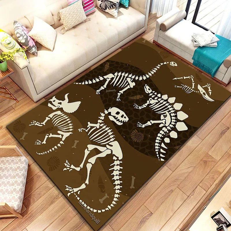 3D Dinosaur Fossil Art Pattern Rug Carpet for Living Room Bathroom Mat Creative Doormat Carpet for Bedroom Home Decor  Коврик