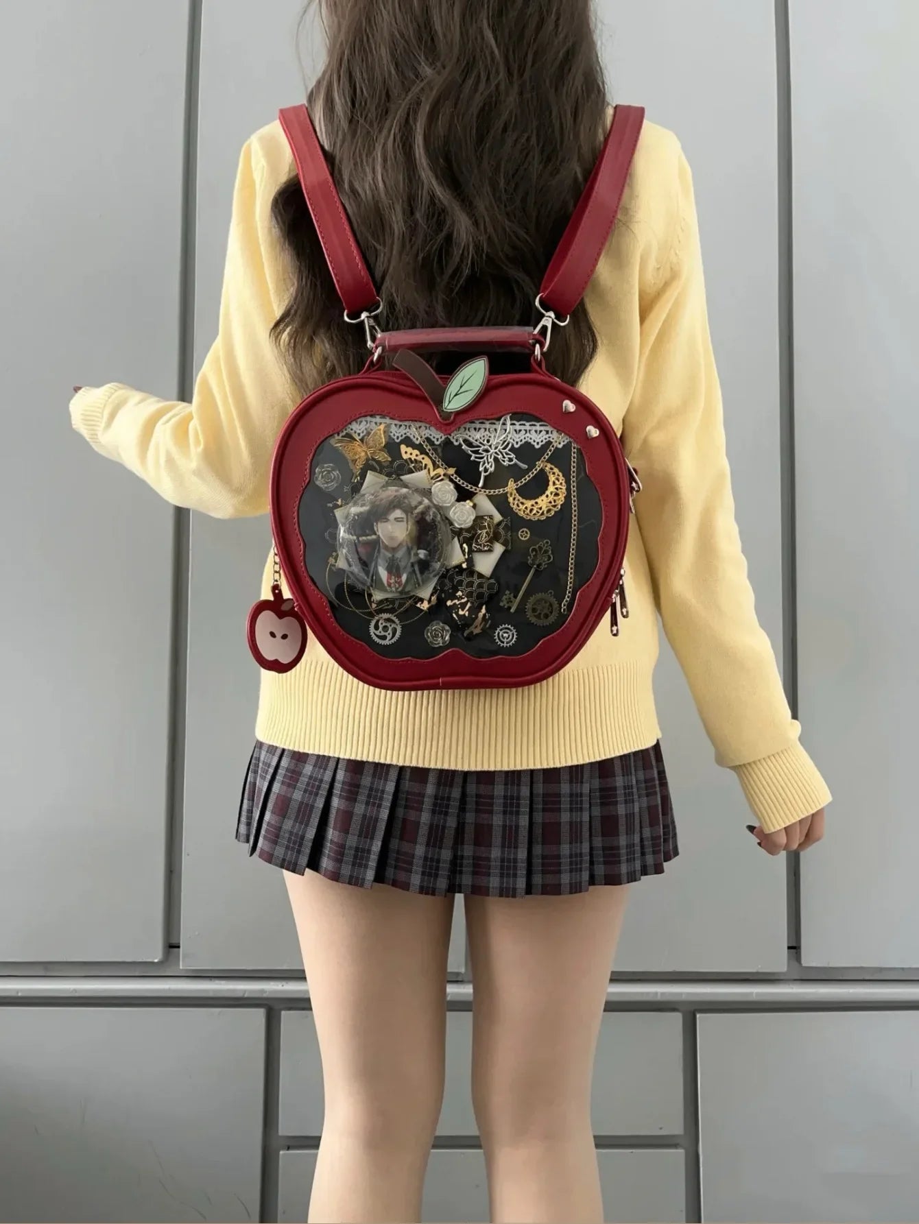 Kawaii Ita Backpack Creative Apple Women's Ita Bag Original Cute Five Pointed Star Street Fashion Harajuku Girl Crossbody Bags