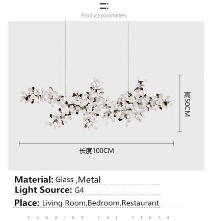 Nordic Luxury Grapes Bunch Hanging Chandelier Lamp for Dining Room Living Room Loft Villa Hotel Hall Decor Pendant Lights