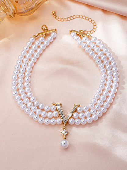 Elegant Summer Luxury Imitation Pearl High-End Women's Jewelry Necklace