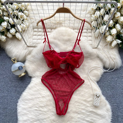 Woman Lace Splice Hollow out Design Women's Bodysuit Base Layer Small Vest High Waist Straight Tube Fashion Sexy Bodysuit New