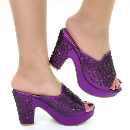 2023 Fashion Women Summer Autumn Skid-proof Square Toe Shoes  Heels Italian Woman Wedding for Party Shoes