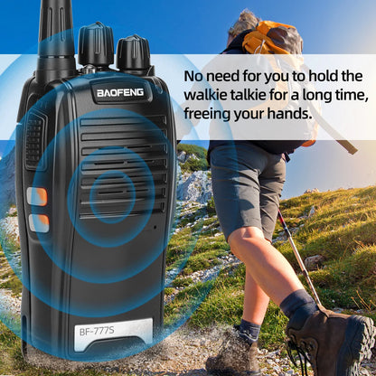 Baofeng BF-777S 5W UHF 400-470MHz Walkie Talkie 16CH 1500mAh Lithium Battery Long Range Two Way Radio for Construction Hotel