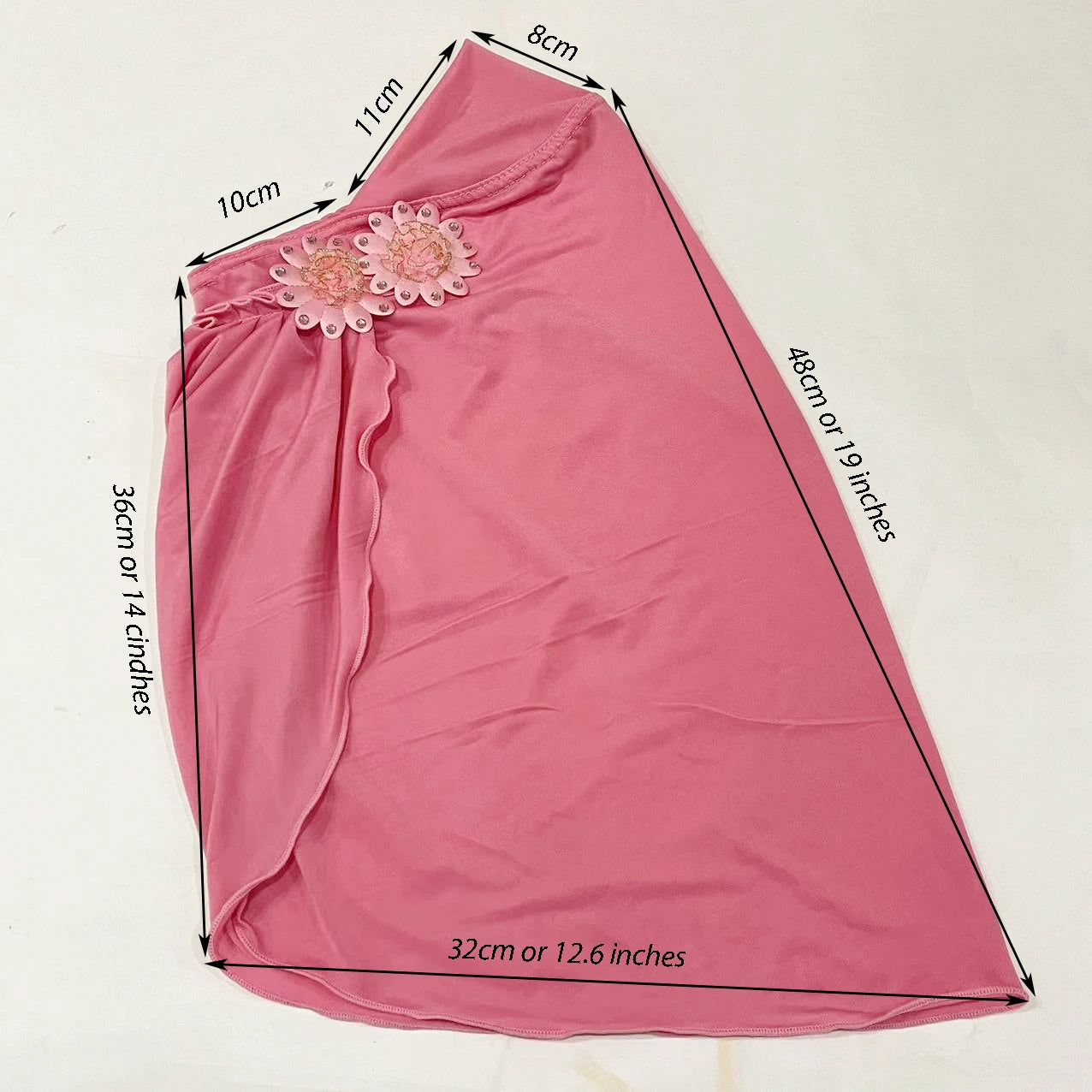 H081 beautiful small girl hijab with flowers cute hijab hats women's caps can fit 2-6 years old girls