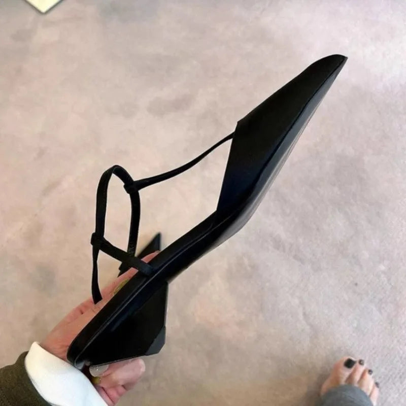 Shoes for Women Sexy Pointed Toe Women's Sandals Comfortable Low Heel Trendy Sandal Simple Versatile Large Size Pumps