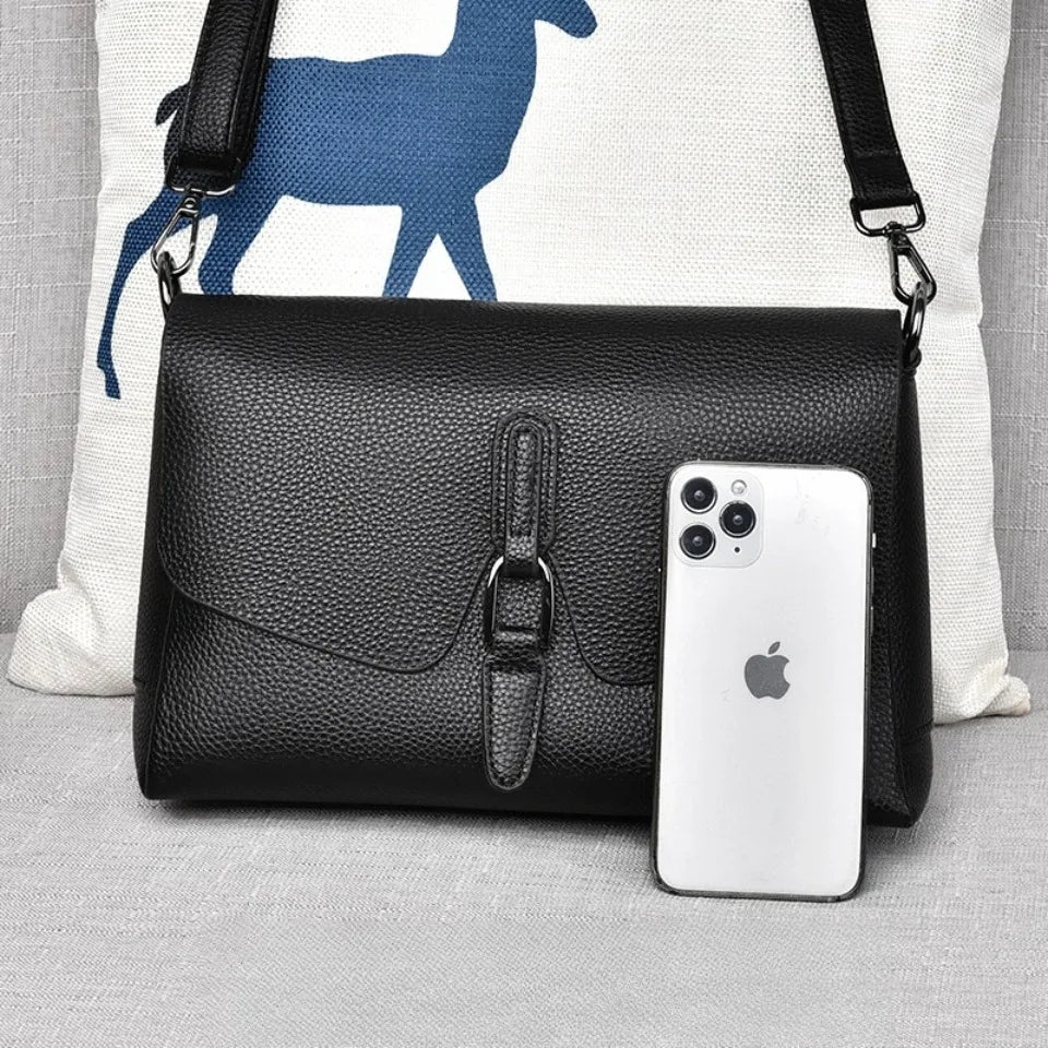 100% Genuine Cowhide 3 layers Shoulder Bag For Women Ladies Designer Soft Crossbody Bags Luxury High Quality Purses Handbags Sac