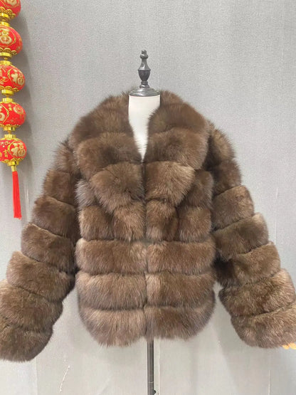 Fox Fur Coat Real Women'S New Fashion Furry And Skin Clothing Natural New In Coats & Jackets