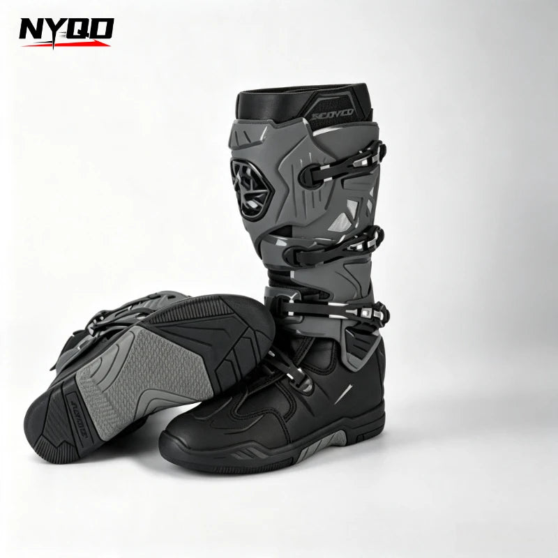 High‑Cut Motocross Boots Men Off‑Road Dirt Bike Protective Motorcycle Enduro Racing Riding Boots