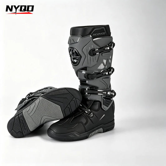 High‑Cut Motocross Boots Men Off‑Road Dirt Bike Protective Motorcycle Enduro Racing Riding Boots