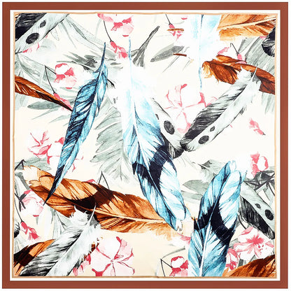 130CM Silk Scarf Women Horse Head Print Stoles Square Scarves Wraps Large Bandana Kerchief Hijabs Female Silk Foulards Sjaal