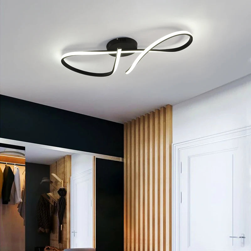 Modern Ceiling Chandelier Gold/Chrome Led Ceiling Lights For Living Bedroom Dimmable Kitchen Dining Room ceiling lamp lustre