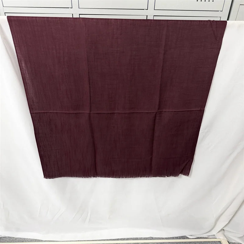 New Long Scarf Women Cotton Scarf Beach Hijab Shawls and Wraps 2026 Luxury Brand Solid Color  Echarpe Designer