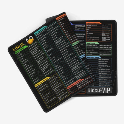 Riccu Mouse Pad Linux Commands Line Rug Large Mousepad Shortcuts for Red Hat Ubuntu OpenSUSE Arch Debian Unix Programmer Deskmat