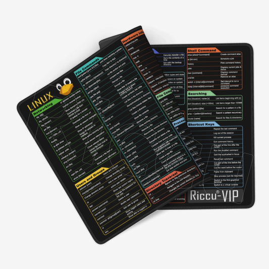 Riccu Mouse Pad Linux Commands Line Rug Large Mousepad Shortcuts for Red Hat Ubuntu OpenSUSE Arch Debian Unix Programmer Deskmat