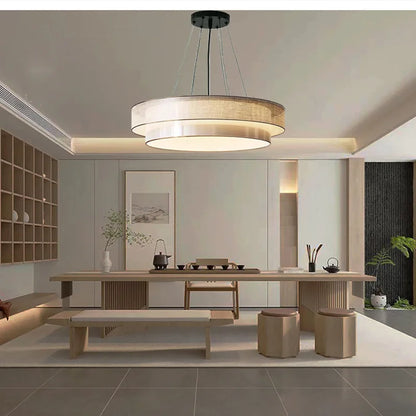 Nordic Fabric Art Led Pendant Lights For Living Dining Room Kitchen Coffee Tables Bedroom Chandelier Home Decor Light Fixture