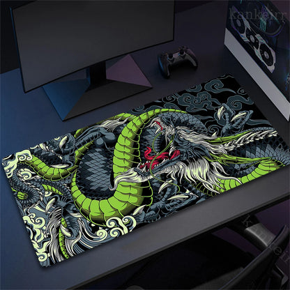 Black and White Dragon Mouse Pad Large Gaming Mousepads Computer Mousepad Mouse Mat 90x40cm Desk Pads For PC Keyboard Mats Table
