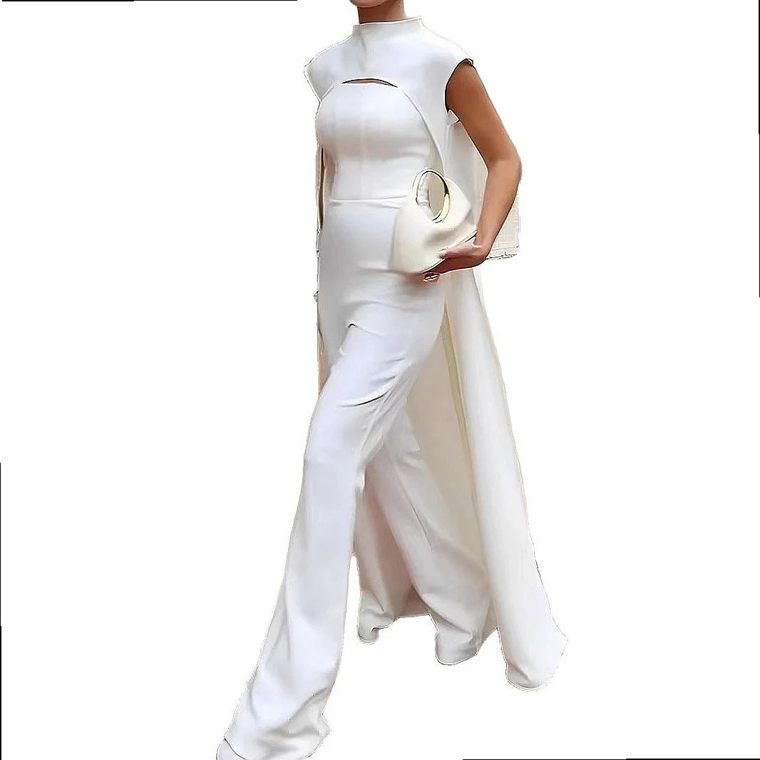Summer Jumpsuit Women Sleeveless Long Jumpsuits Wide Leg Pants Overall Playsuit Matching Set