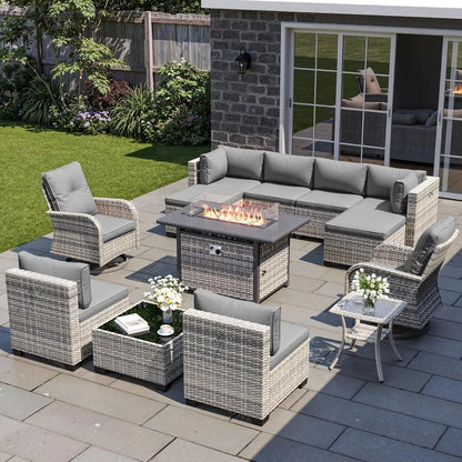 Outdoor PE Wicker Modular Patio Sectional Sofa Set