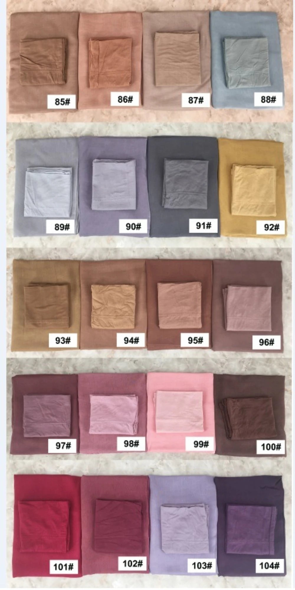 84colors Modal Hijab with Modal Undercap Set Basic Stretchy Pullover Headscarf Thin Breathable Sunscreen Head Wrap Hijabs Scarf