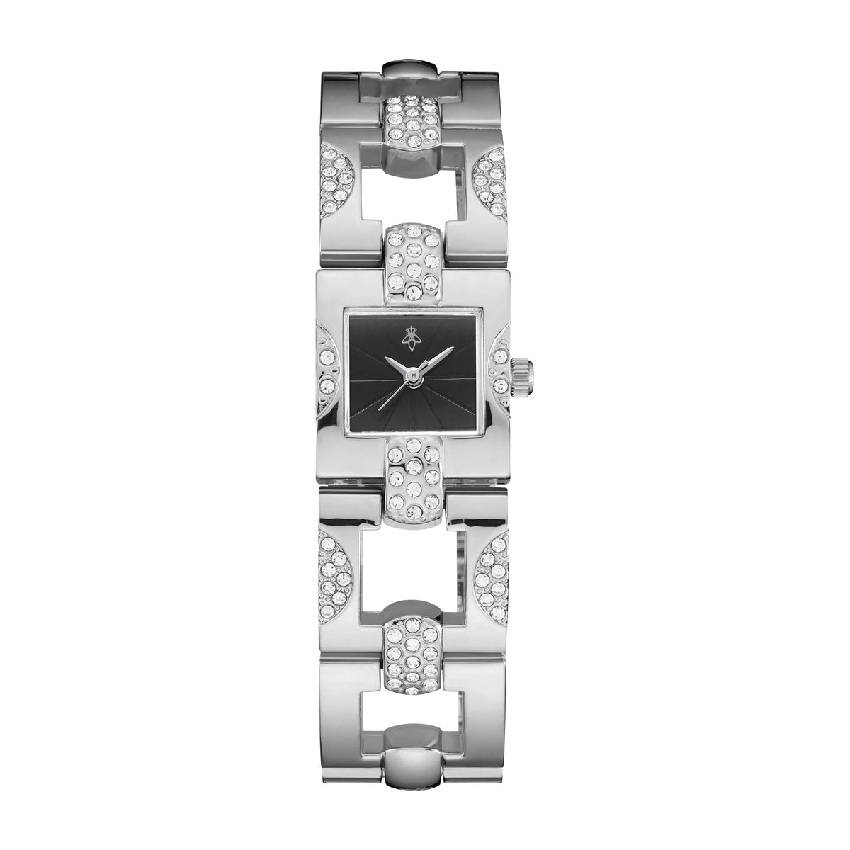 YaLaLuSi Ladies’ Openwork Niche Square Diamond-Set Bracelet Quartz Watch with Geometric Steel Strap – Affordable Luxury