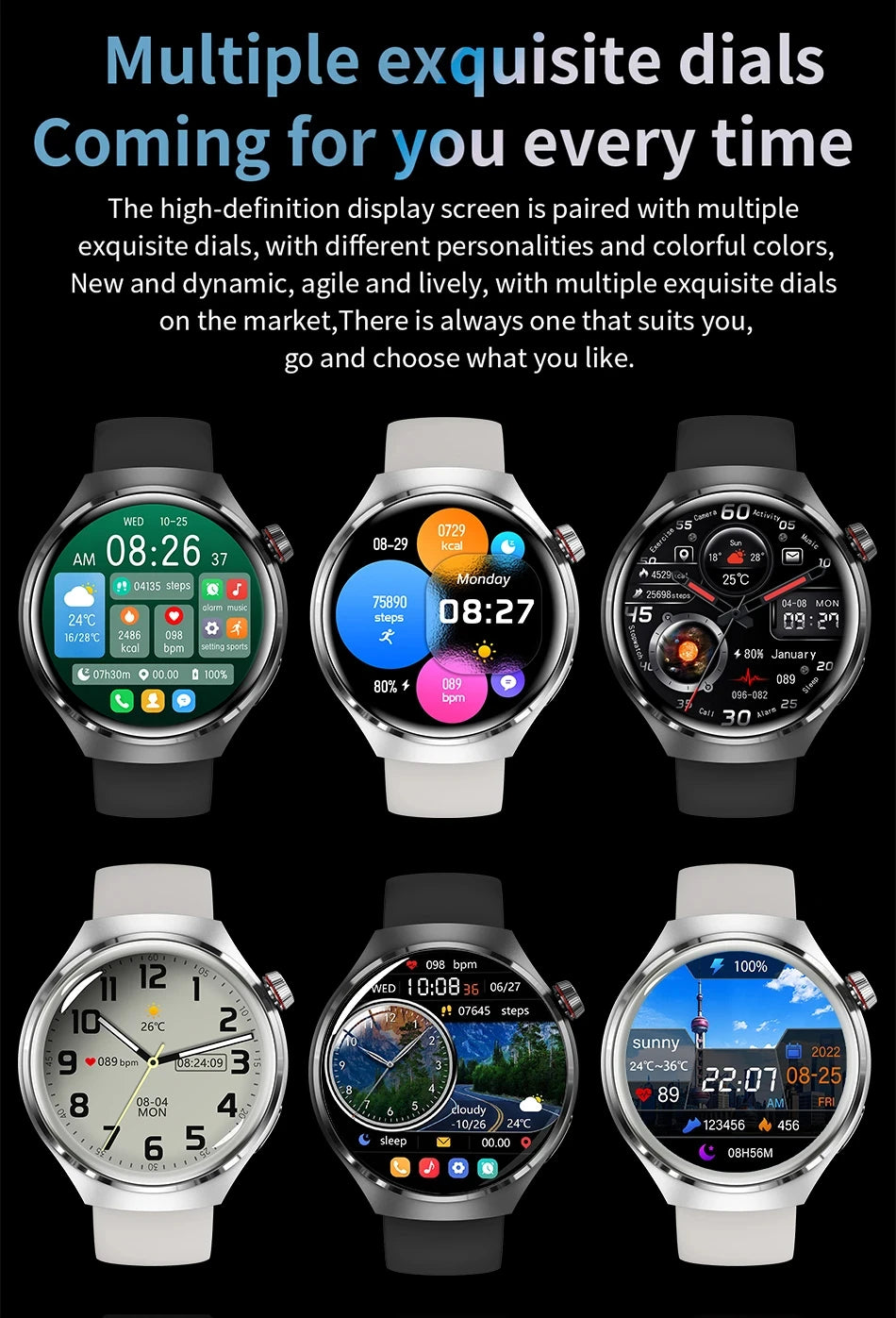 LAXASFIT 2026 New Smartwatch 1.52-inch HD Display Wireless Charging Bluetooth Calling Men's Sports Smart Watch