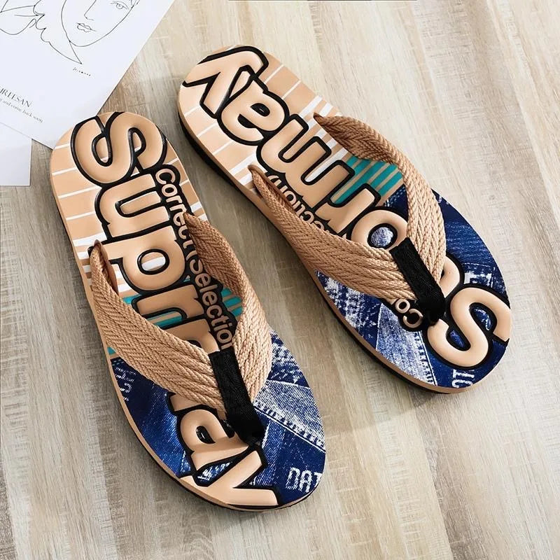 Men Flip Flops Slides 2023 Trend Summer Anti-skid Man Slippers Outdoor Light Casual Beach Male Sandals Household Slides for Men