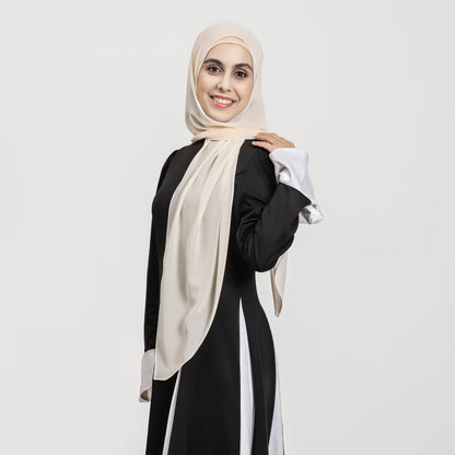 2025 Ramadan Women Solid Scarf Built-in Magnetic Muslim Chiffon Hijab Shawls Head Wrap Hijabs Scarves Ladies Foulard Islamic