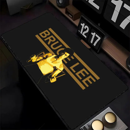 B-Bruce L-Lee Li Xiaolong K-Kung F-Fu Mouse Pad Mousepad HD Printing Computer Gamers Locking Edge Non-slip Mouse Pad XXL90x40cm