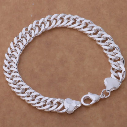 925 Sterling Silver Bracelet Heart High Quality Romance Chain For Woman Men Fashion Engagement Party Wedding Jewelry Gift