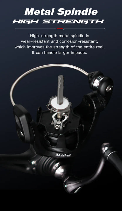SEASIR Stream Spinning Reel 139g Ultralight Carbon Washers Max Drag 6Kg 5+1BB 5.4:1 Gear Ratio Fishing Wheel