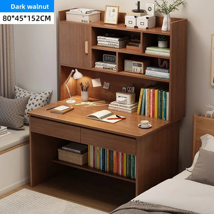 Aesthetic Desk Home Modern Simple Bookshelf Integrated Student Bedroom Learning To Write With Drawing Desk Office Computer Desk