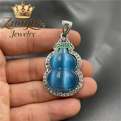 Natural Colorful Cat's Eye Stone Pendant Necklace Elegant Fashion Daily Wear Luxury Quality Fine Jewelry For Women Unisex Gift