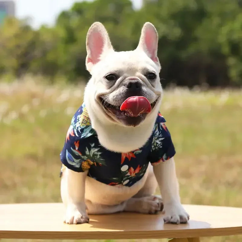 Hawaiian Style Pet Dog Clothe Summer SandBeach Dog Shirts for Small Medium Dogs Puppy Cat Clothing Ropa Perro Pug French Bulldog