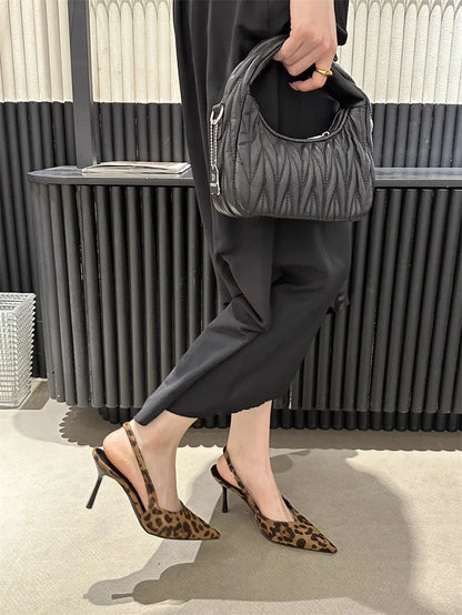 Luxury High Heels Sandals Women Sexy Pointed Toe Shoes for Woman Slippers New Party Shoes Pumps Elegant Slides Mujer Zapatos