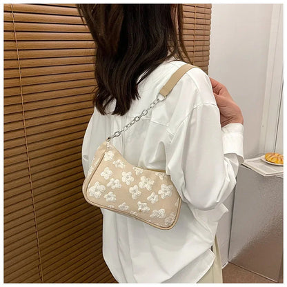2025 New Fashion Felt Shoulder Bags for Women Small Casual Underarm Bag Female Hand Crossbody Bags for Women Purses and Handbags