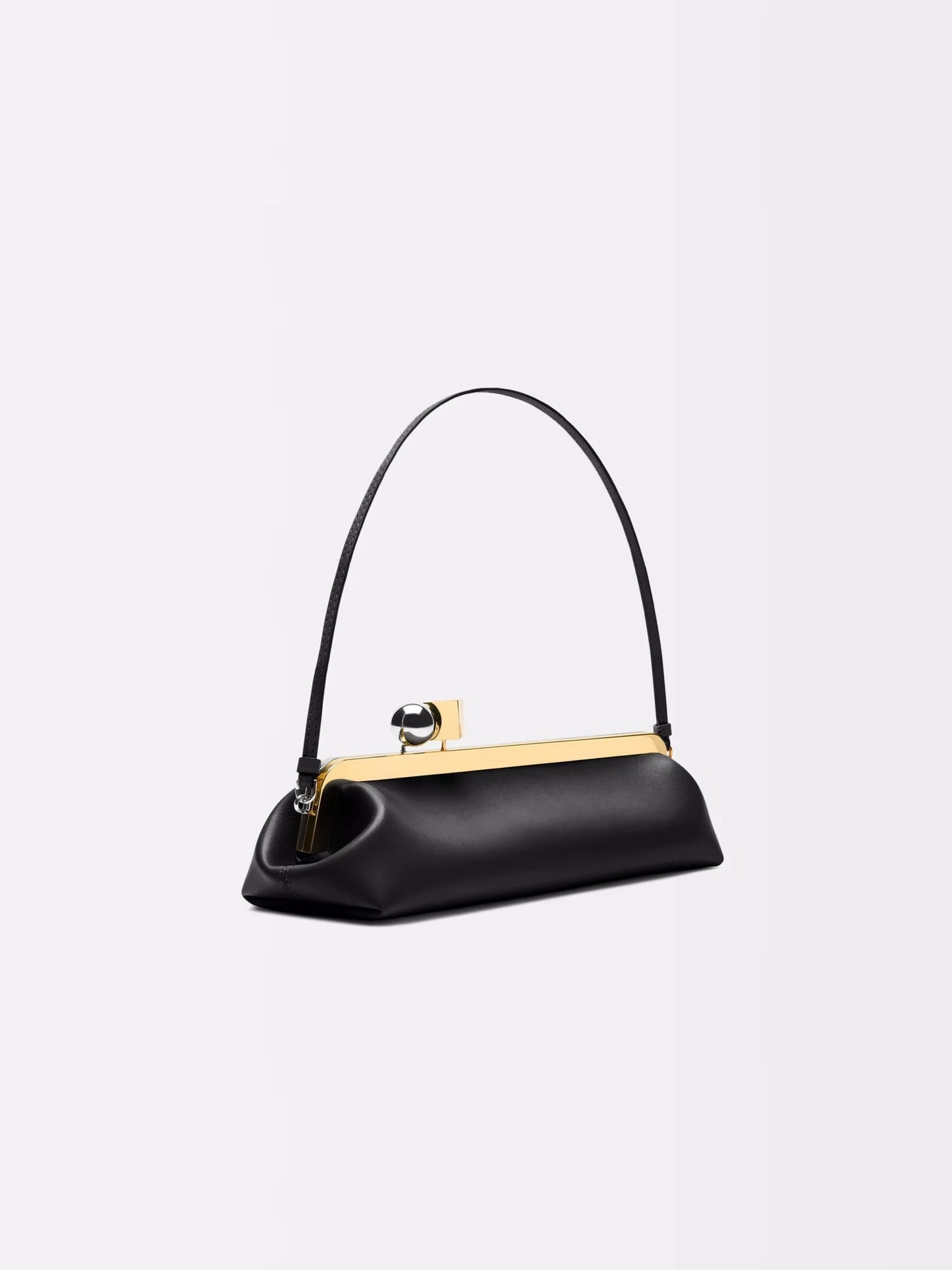 Luxury Designer Clip Handbag Purses for Ladies Long Clutch Bag with Removable Shoulder Strap Women's Fashionable Baguette Bag
