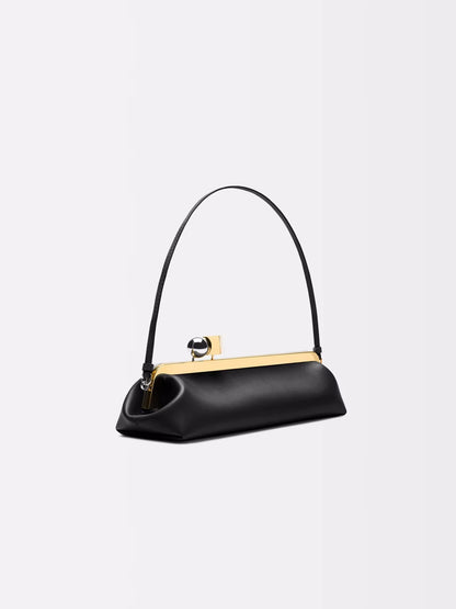 Luxury Designer Clip Handbag Purses for Ladies Long Clutch Bag with Removable Shoulder Strap Women's Fashionable Baguette Bag