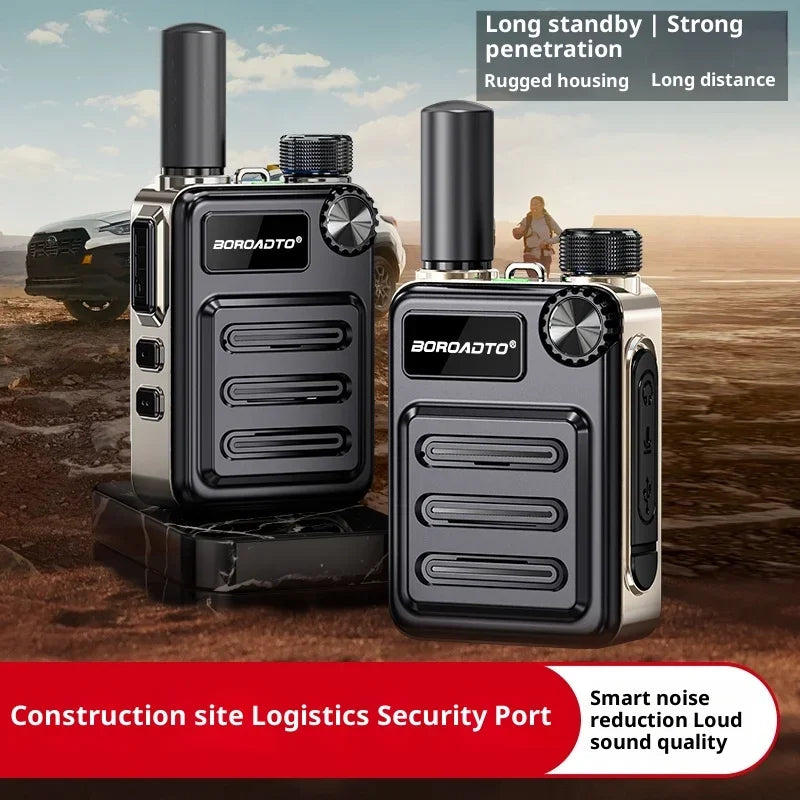 Portable UHF Walkie Talkie Two-Way Radio Long Range 400-470MHz Set - Handheld Communication Device for Emergency And Outdoor Use